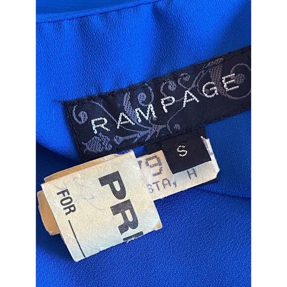 Rampage Blouse Women’s Sz Small Royal‎ Blue Dolman Short Sleeves Lined - Picture 5 of 9
